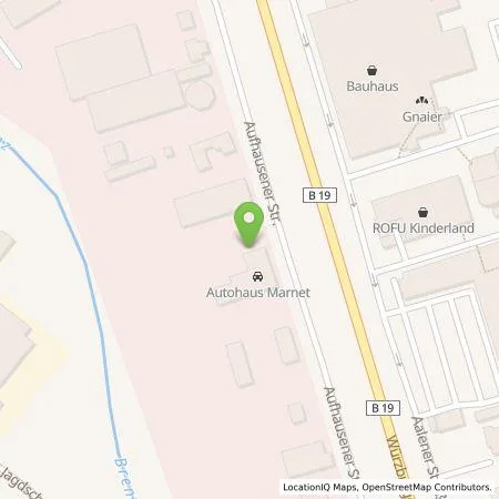 Standortübersicht der Tankstelle Autohaus Marnet GmbH & Co KG in 89520 Heidenheim an der Brenz