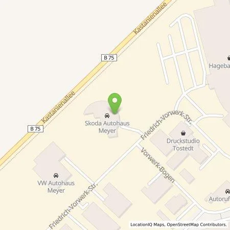 Standortübersicht der Tankstelle Autohaus Meyer GmbH in 21255 Tostedt