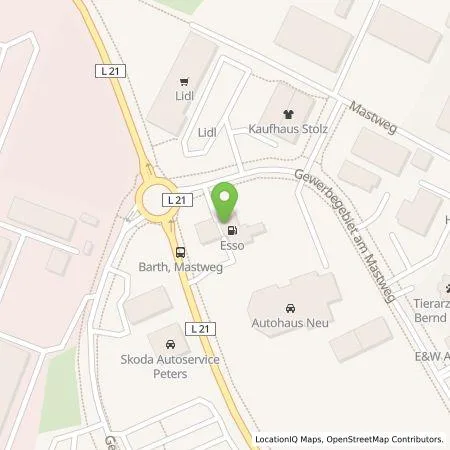 Standortübersicht der Tankstelle Autohaus Neu GmbH in 18356 BARTH