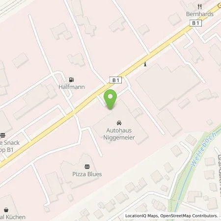 Standortübersicht der Tankstelle Autohaus Niggemeier GmbH & Co. KG in 33154 Salzkotten