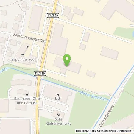 Standortübersicht der Tankstelle Autohaus Ohnheiser GmbH & Co. KG in 86637 Wertingen