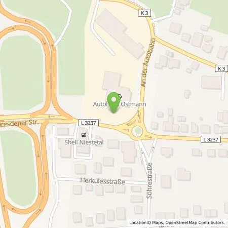 Standortübersicht der Tankstelle Autohaus Ostmann GmbH & Co. KG in 34266 Niestetal