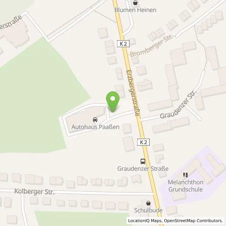 Standortübersicht der Tankstelle Autohaus Paaßen GmbH in 46145 Oberhausen