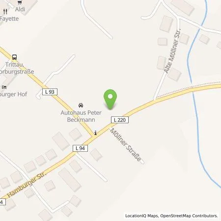 Standortübersicht der Tankstelle Autohaus Peter Beckmann GmbH & Co. KG in 22946 Trittau