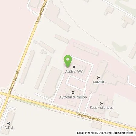Standortübersicht der Tankstelle Autohaus Philipp GmbH in 15890 Eisenhüttenstadt