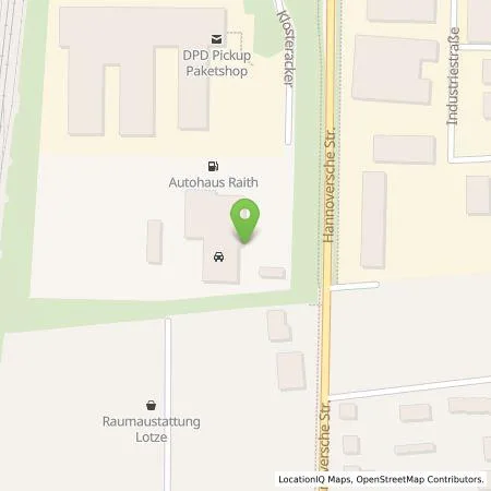 Standortübersicht der Tankstelle Autohaus Raith, Riebold-Rösner-Raith GmbH in 37176 Nörten-Hardenberg