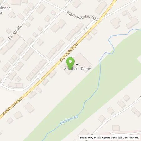 Standortübersicht der Tankstelle Autohaus Räthel GmbH in 95119 Naila