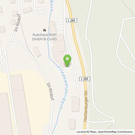Standortübersicht der Tankstelle Autohaus Roth GmbH & Co.KG in 57567 Daaden