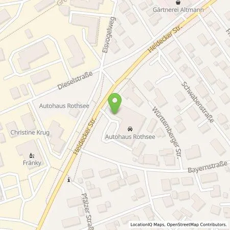 Standortübersicht der Tankstelle Autohaus Rothsee GmbH in 91161 Hilpoltstein