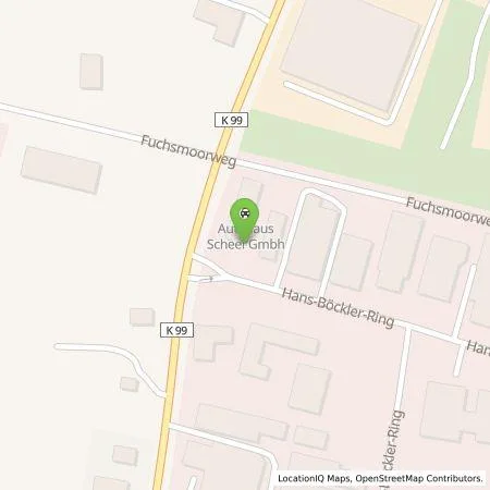 Standortübersicht der Tankstelle Autohaus Scheel GmbH in 22851 Norderstedt