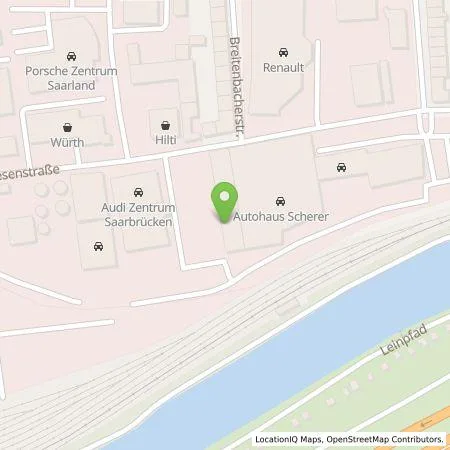 Standortübersicht der Tankstelle Autohaus Scherer GmbH & Co. KG in 66115 Saarbrücken