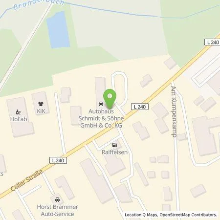 Standortübersicht der Tankstelle Autohaus Schmidt & Söhne GmbH & Co. KG in 29320 Hermannsburg