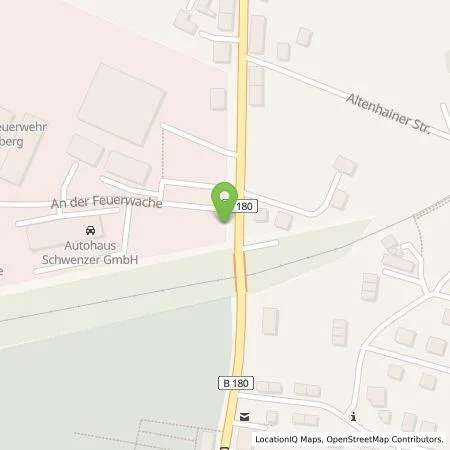 Standortübersicht der Tankstelle Autohaus Schwenzer GmbH in 09669 Frankenberg/Sa.