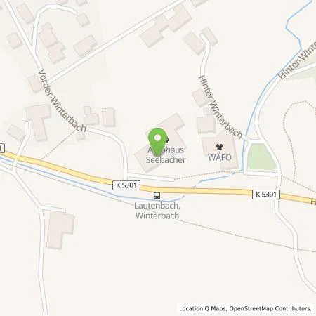 Standortübersicht der Tankstelle Autohaus Seebacher GmbH in 77794 Lautenbach