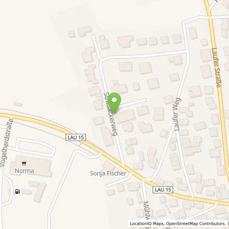 Standortübersicht der Tankstelle Autohaus Sperber GmbH in 91227 Leinburg