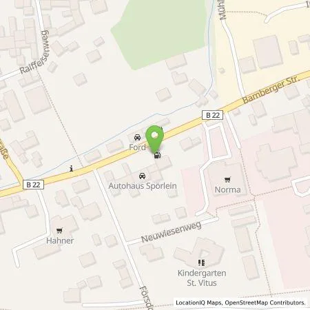 Standortübersicht der Tankstelle Autohaus Spörlein in 96138 Burgebrach