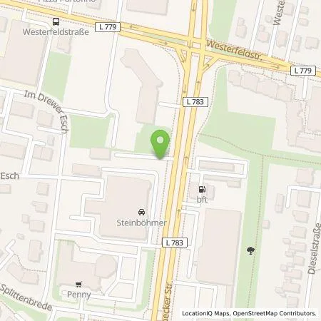 Standortübersicht der Tankstelle Autohaus Steinböhmer GmbH & Co. KG in 33613 Bielefeld