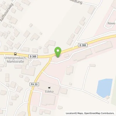 Standortübersicht der Tankstelle Autohaus Thomas Amsl in 94107 Untergriesbach