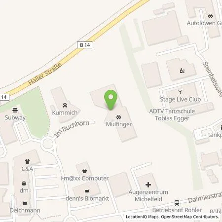 Standortübersicht der Tankstelle Autohaus Walter Mulfinger GmbH in 74545 Michelfeld