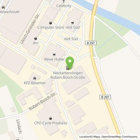 Standortübersicht der Tankstelle Autohaus Weber GmbH in 72654 Neckartenzlingen