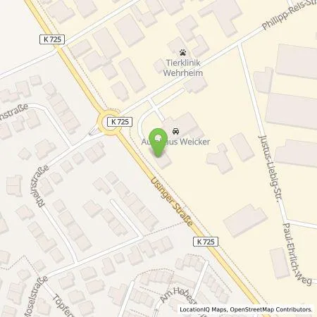 Standortübersicht der Tankstelle Autohaus Weicker GmbH in 61273 Wehrheim