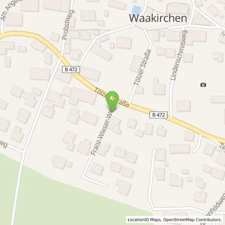 Standortübersicht der Tankstelle Autohaus Weingärtner Miesbach GmbH & Co.KG in 83666 Waakirchen