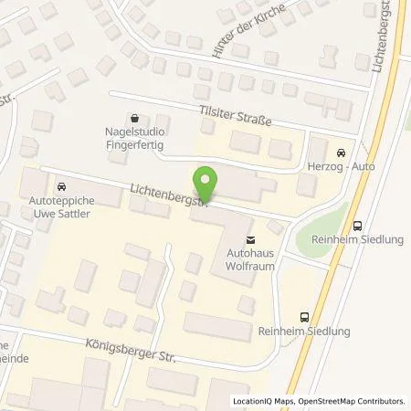 Standortübersicht der Tankstelle Auto-Seeger GmbH in 64354 Reinheim