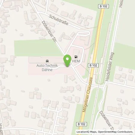 Standortübersicht der Tankstelle Auto-Technik Dähne GmbH in 14727 Premnitz (Mögelin)