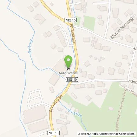 Standortübersicht der Tankstelle Auto-Weber GmbH & Co. KG in 97653 Bischofsheim
