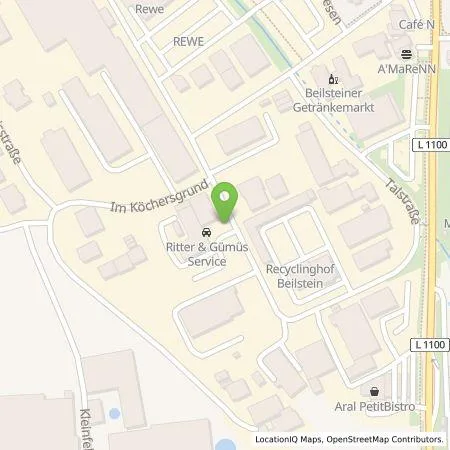 Standortübersicht der Tankstelle Autozentrum Beilstein Ritter & Gümüs GmbH in 71717 Beilstein