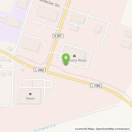 Standortübersicht der Tankstelle Autozentrum Blankenhain GmbH in 99444 Blankenhain