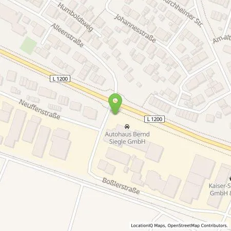 Standortübersicht der Tankstelle Bernd Siegle GmbH in 73240 Wendlingen am Neckar