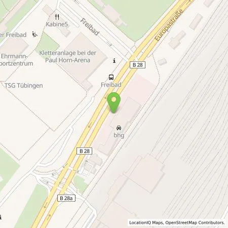 Standortübersicht der Tankstelle bhg Autohandelsgesellschaft mbH Tübingen in 72072 Tübingen