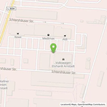 Standortübersicht der Tankstelle Ehrhardt AG NL Arnstadt in 99310 Arnstadt