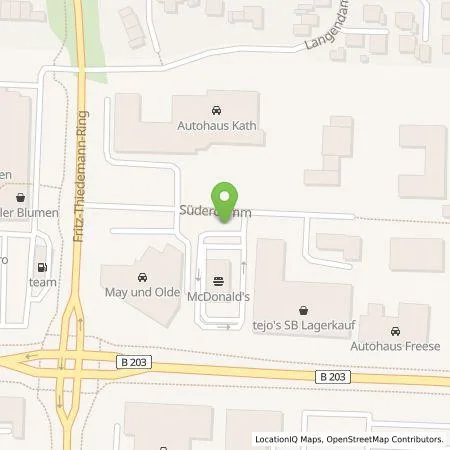 Standortübersicht der Tankstelle Emil Frey Küstengarage GmbH in 25746 Heide