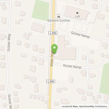 Standortübersicht der Tankstelle Emil Frey Küstengarage GmbH in 24582 Bordesholm