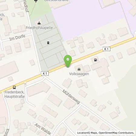 Standortübersicht der Tankstelle Erich Gotthard GmbH in 21717 Fredenbeck