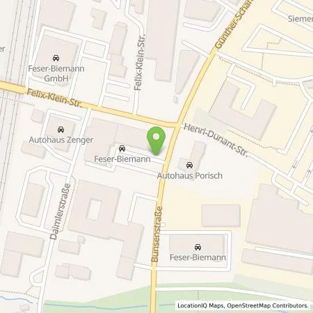Standortübersicht der Tankstelle Feser-Biemann Erlangen GmbH in 91058 Erlangen