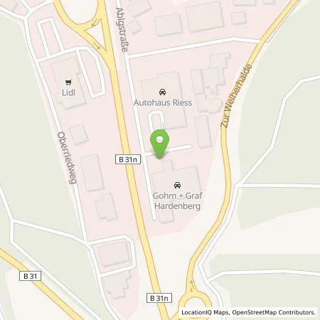 Standortübersicht der Tankstelle Gohm + Graf Hardenberg GmbH in 88662 Überlingen