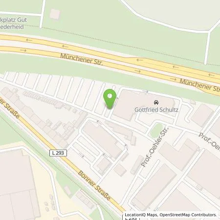 Standortübersicht der Tankstelle Gottfried Schultz Automobilhandels SE in 40589 Düsseldorf