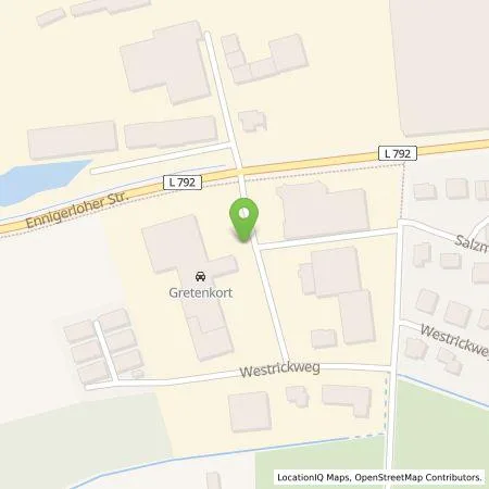 Standortübersicht der Tankstelle H. Gretenkort GmbH in 59302 Oelde