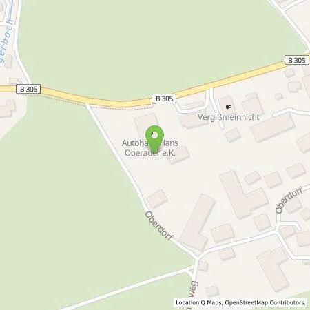 Standortübersicht der Tankstelle Hans Oberauer e.K. in 83224 Grassau