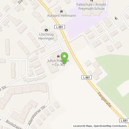 Standortübersicht der Tankstelle Julius Franken + Co. KG in 59077 Hamm