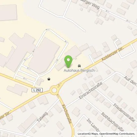 Standortübersicht der Tankstelle Karl Bergisch GmbH & Co.KG in 57627 Hachenburg