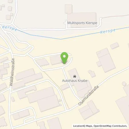 Standortübersicht der Tankstelle Knabe GmbH & Co.KG in 58566 Kierspe