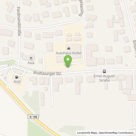 Standortübersicht der Tankstelle Koller GmbH u.CO kG in 38448 Wolfsburg