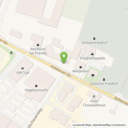 Standortübersicht der Tankstelle Löhr Automobile Andernach in 56626 Andernach