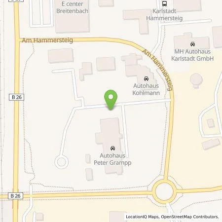 Standortübersicht der Tankstelle Peter Grampp GmbH & Co. KG in 97753 Karlstadt