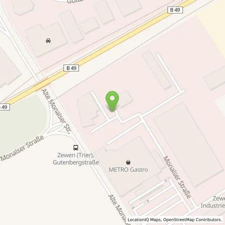 Standortübersicht der Tankstelle Tix Automobile GmbH in 54294 Trier