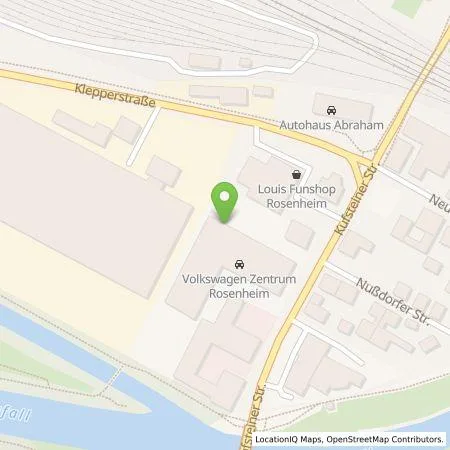 Standortübersicht der Tankstelle Volkswagen Zentrum Rosenheim Ludwig Wallner GmbH in 83026 Rosenheim